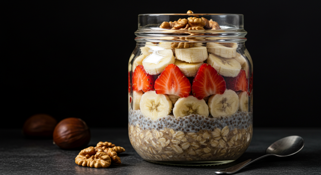 Overnight-com-Frutas-1024x559 3 Pratos Saudáveis para Dias Corridos: Rápido, Fácil e Nutritivo